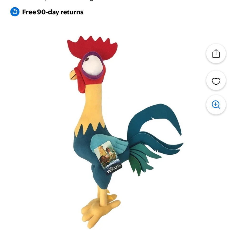 Disney Moana Hei Hei Multi-Color Pillow Buddy 19”